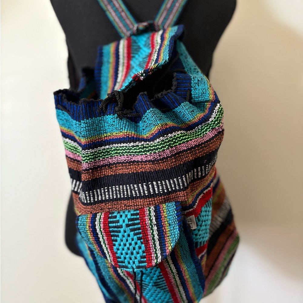 Colorful Striped Backpack